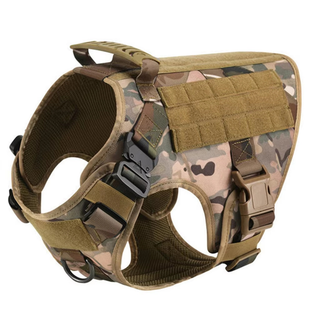 Pettorina Tattica per Cani in Nylon Mimetico 1000D