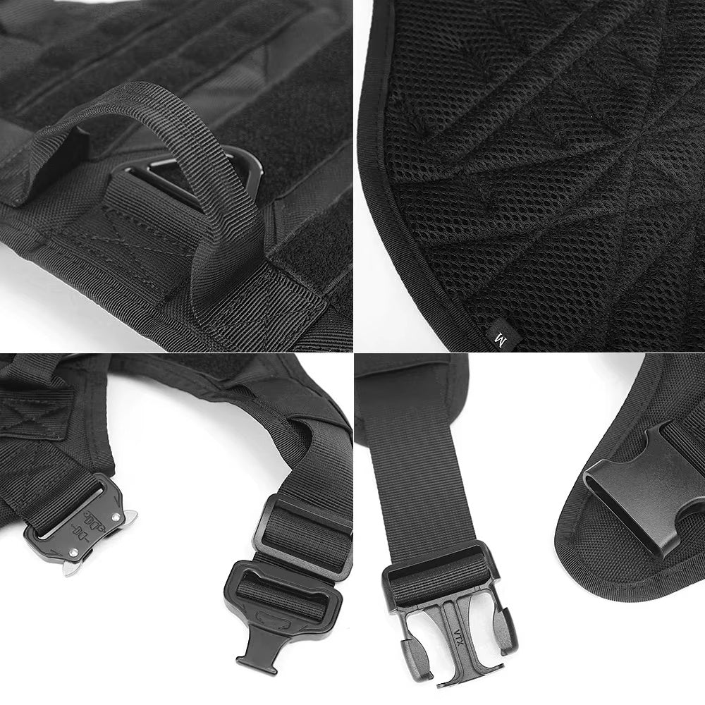 Pettorina Tattica per Cani in Nylon Mimetico 1000D